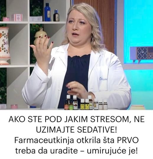 Kako stres postaje sve češći u današnjem svijetu, mnogi ljudi se okreću sedativima kako bi ublažili stres. Međutim, farmaceut Andrijana Cvijetinović predlaže alternativni pristup. Ona je u intervjuu za “RTS Ordinaciju” istakla da priroda nudi mnogo načina da se postigne smirenost bez upotrebe sedativa. Biljni lijekovi za opuštanje: čajevi poput kamilice i paprene metvice su odlični za ublažavanje blagog stresa, anksioznosti i nesanice. Za intenzivnije slučajeve preporučuje se začinsko bilje kao što su bosiljak, matičnjak, komorač, glog, koje se nalazi u čajevima i raznim biljnim mješavinama. Bosiljak i ruzmarin su biljke koje vam mogu pomoći da brže zaspite, a istovremeno ublažavaju simptome anksioznosti i depresije. Gospina trava je posebno korisna u liječenju blage depresije. Međutim, osobe koje primaju antikoagulansnu terapiju trebale bi biti oprezne jer mogu postojati interakcije.Alternativa za ljude koji ne vole čaj: Aromaterapija je efikasna alternativa čaju, posebno korisna uveče prije spavanja. Za neke je opcija masaža lavandom, nanošenjem na čelo, sljepoočnice i vrat. Lavandina magla: Jednostavan način da stvorite umirujuće okruženje koje vam može pomoći da brže zaspite. Cvijetinović je istakao efikasnost i sigurnost prirodnih lijekova, uz napomenu da su oni često dostupniji od tradicionalnih lijekova. Međutim, važno je biti oprezan i potražiti savjet stručnjaka, posebno ako trenutno uzimate druge lijekove. Prirodna medicina nudi sveobuhvatan pristup oslobađanju od stresa i poboljšanju ukupne kvalitete života.