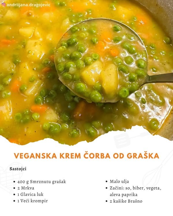 Veganska krem čorba od graška