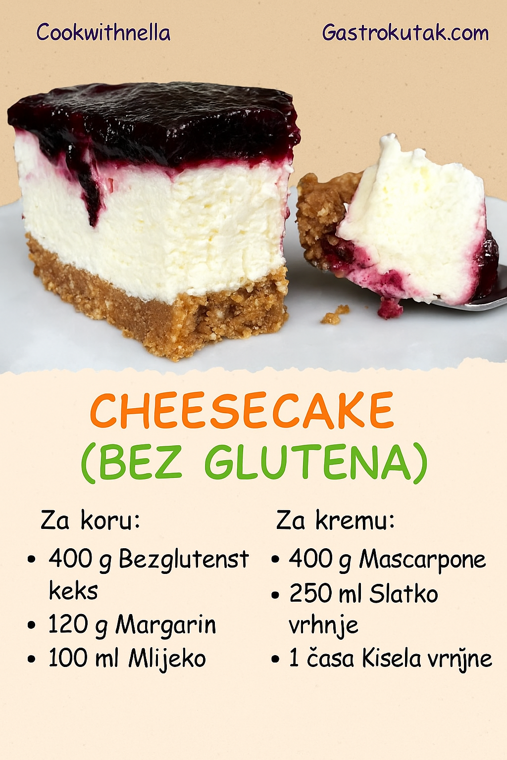 Recept za Najbolji Cheesecake bez Glutena: