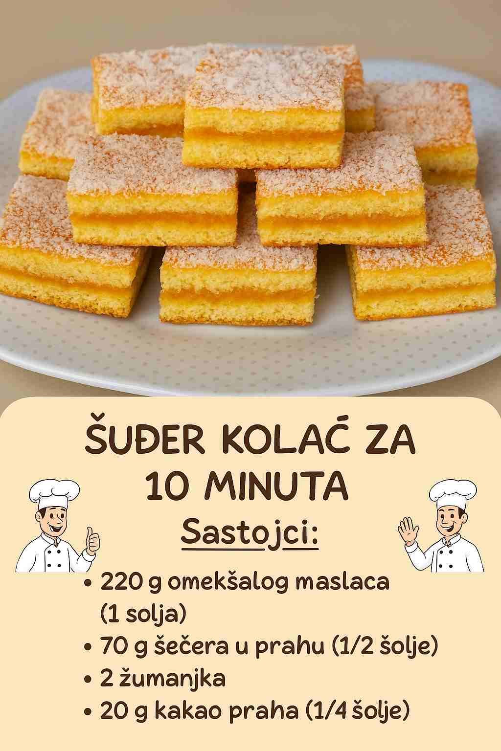 MEKAN KAO SUNĐER: Kolač za 10 minuta – ukus obara s nogu!