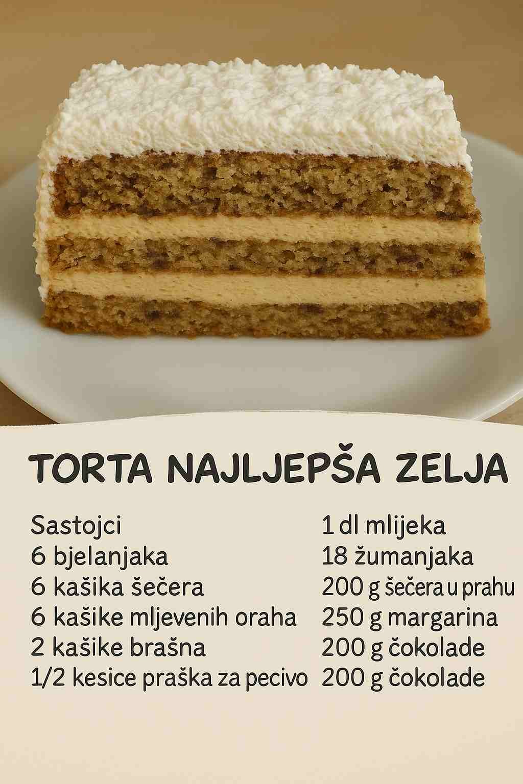 Torta “Najlepša želja” – Spoj oraha, čokolade i karamela za nezaboravan užitak