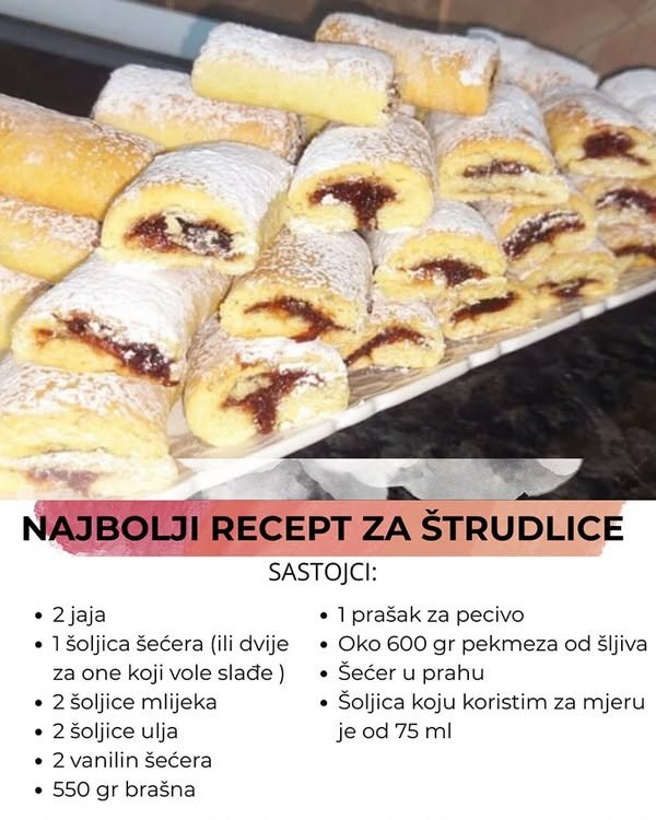 Tragajući za najboljim receptom za ŠTRUDLICE, naišla sam na ovaj fantastičan! Mogu da stoje dugo i svaki naredni dan su sve bolje…