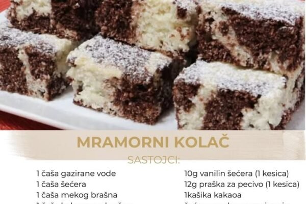 Posni mramorni kokos kolač na vodi: Lak recept na čaše, poslastića će biti za pola sata na vašem stolu