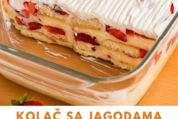Kolač sa jagodama – Osvježavajući voćni desert bez pečenja!