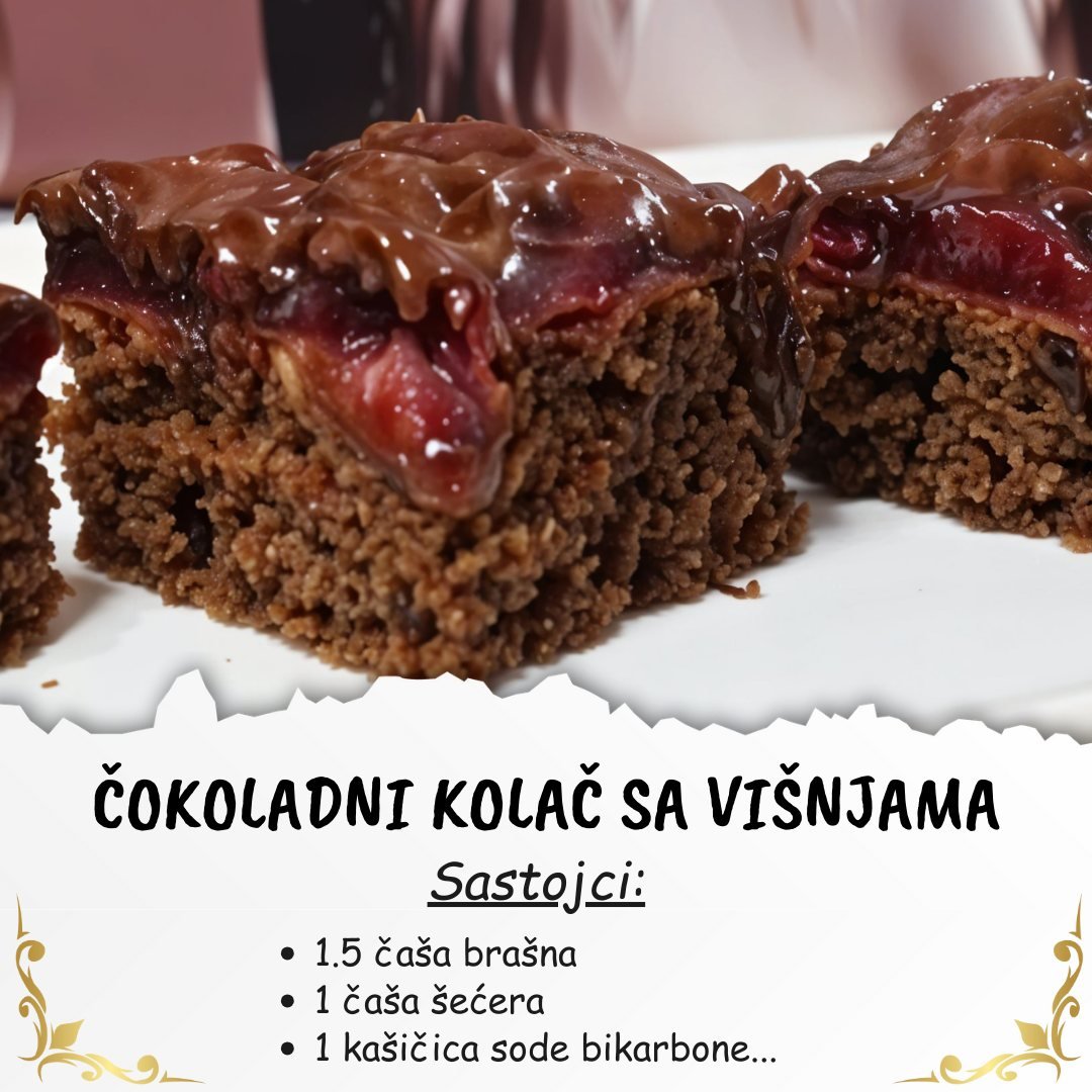 Najlepši posni čokoladni kolač sa višnjama – sočan, ukusan