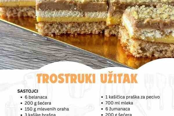 Trostruki užitak torta – Jedan zalogaj i znaćeš zašto svi lude za njom!