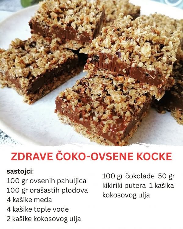 Zdravo, brzo i čokoladno? Ove ovsene kocke su čudo bez griže savjesti!