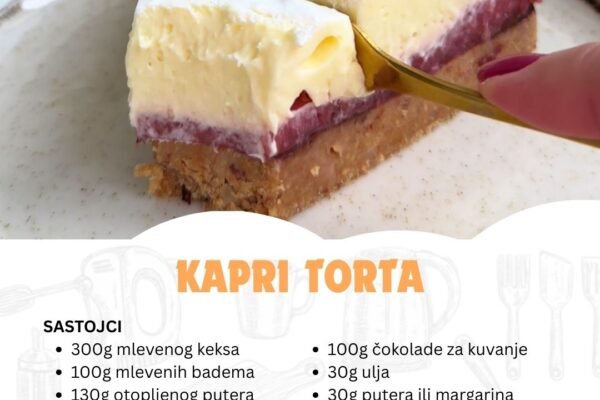 Napravi Kapri tortu koja ostavlja bez reči – Recept za letnju čaroliju!
