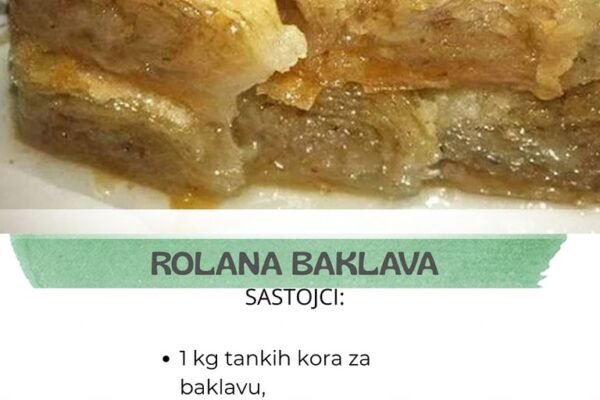 Rolana baklava: Sočna, slatka, puna oraha odlična!
