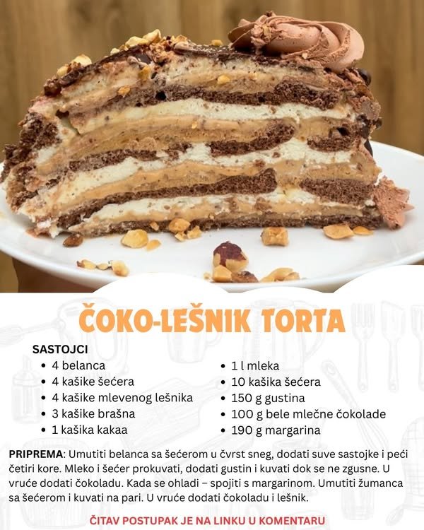 Bogata, kremasta, savršeno hrskava – Čoko-lešnik torta za pamćenje!