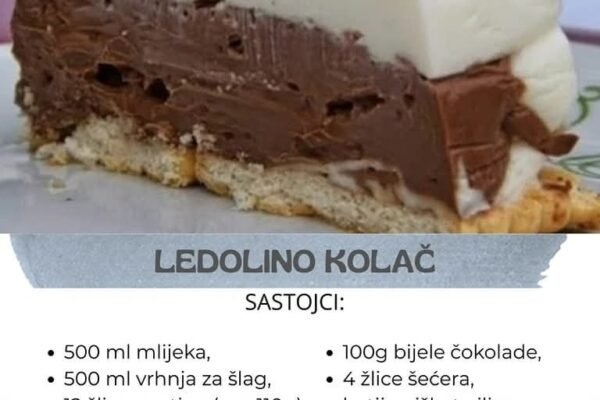 Bez pečenja, a ni miksera: Ledolino kolač!