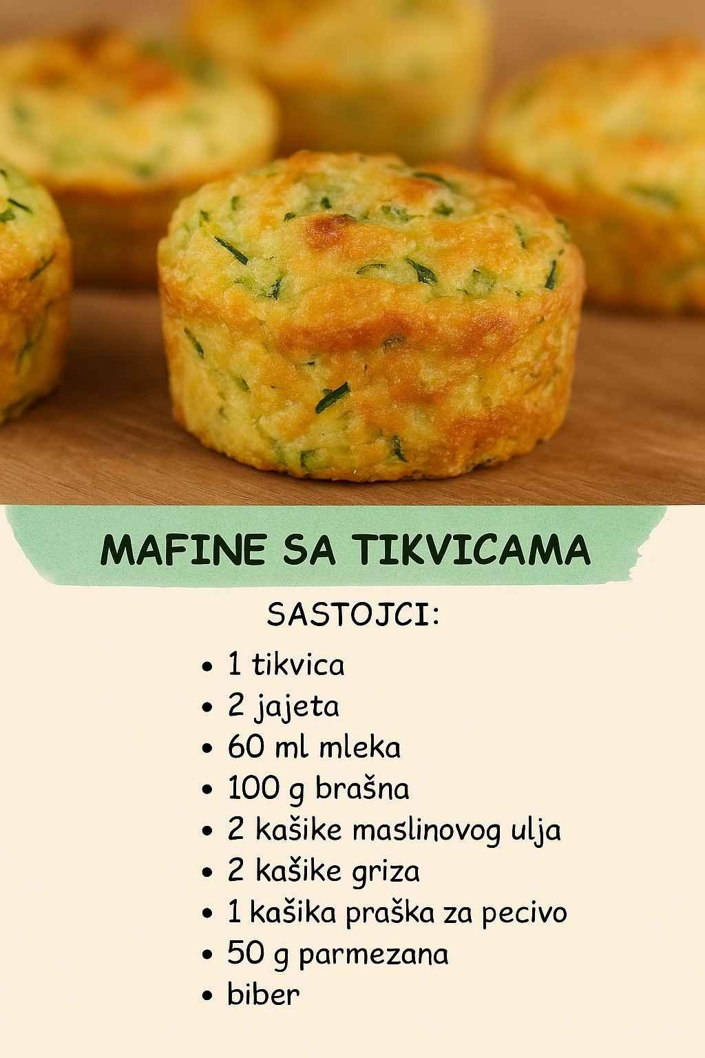 Fenomenalne mafine sa tikvicama i grizom za 20 minuta!