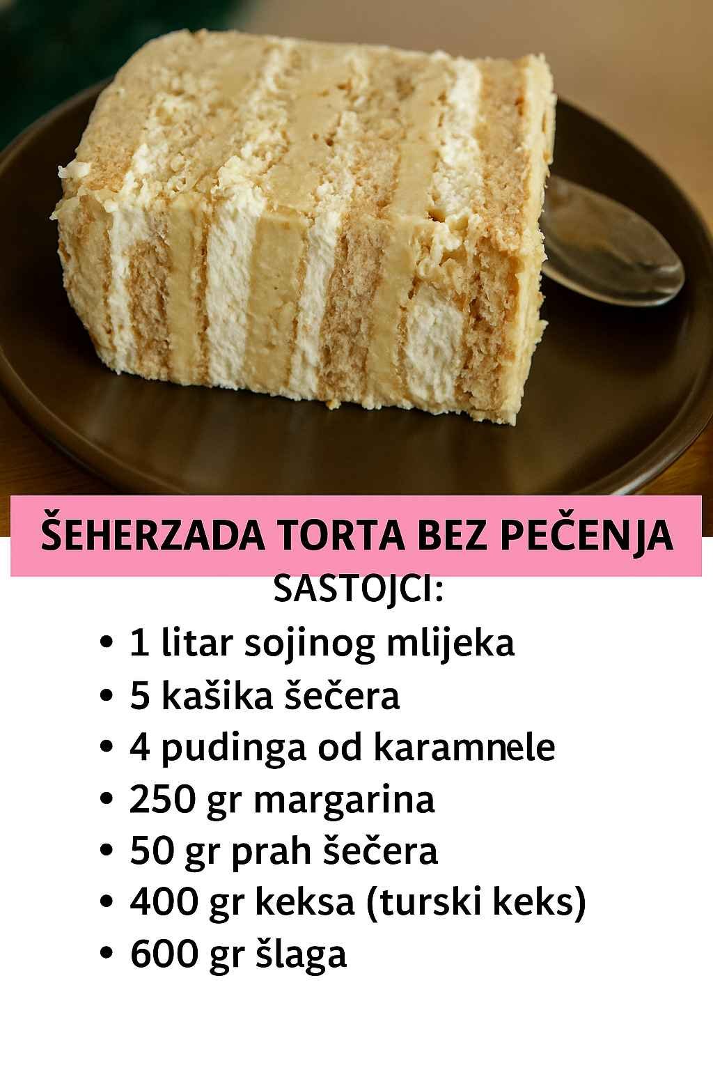 ŠEHERZADA TORTA BEZ PEČENJA: Skuvaj fil, složi, premaži i gotovo – jednostavno i brzo