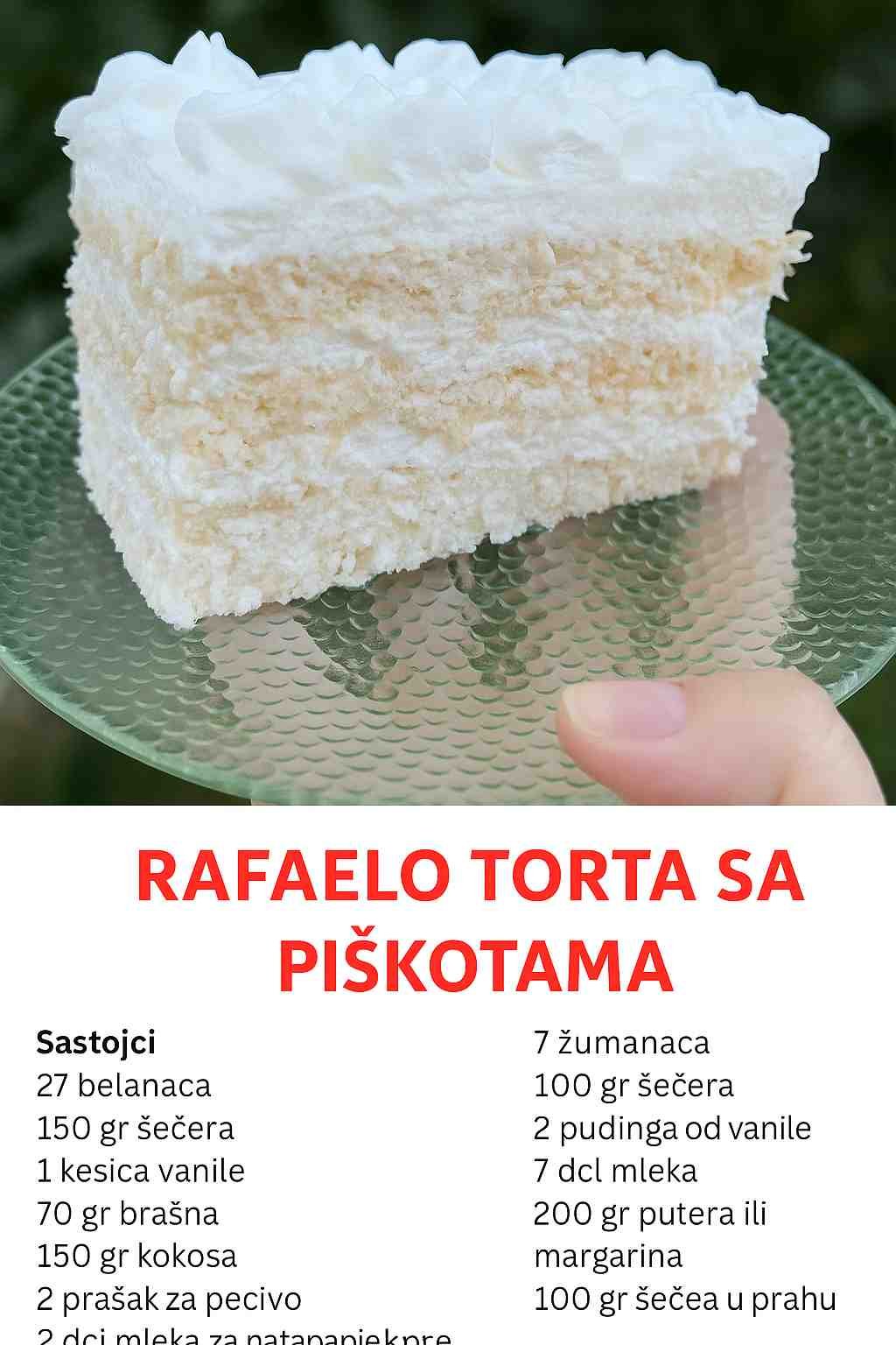 Rafaelo torta sa piškotama – Slatka čarolija koju morate probati!