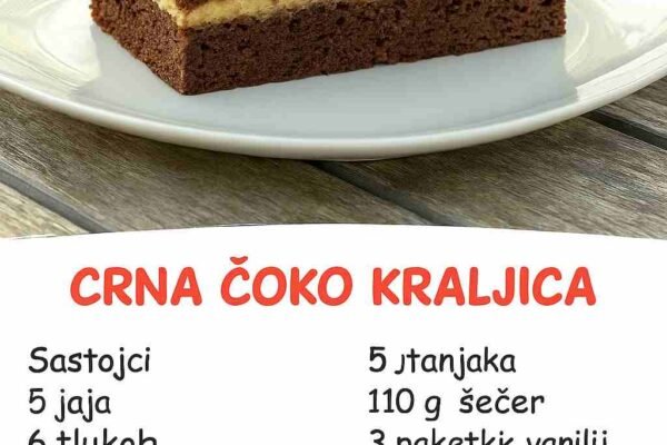Crna Čoko Kraljica – Kraljevska kombinacija okusa i tekstura