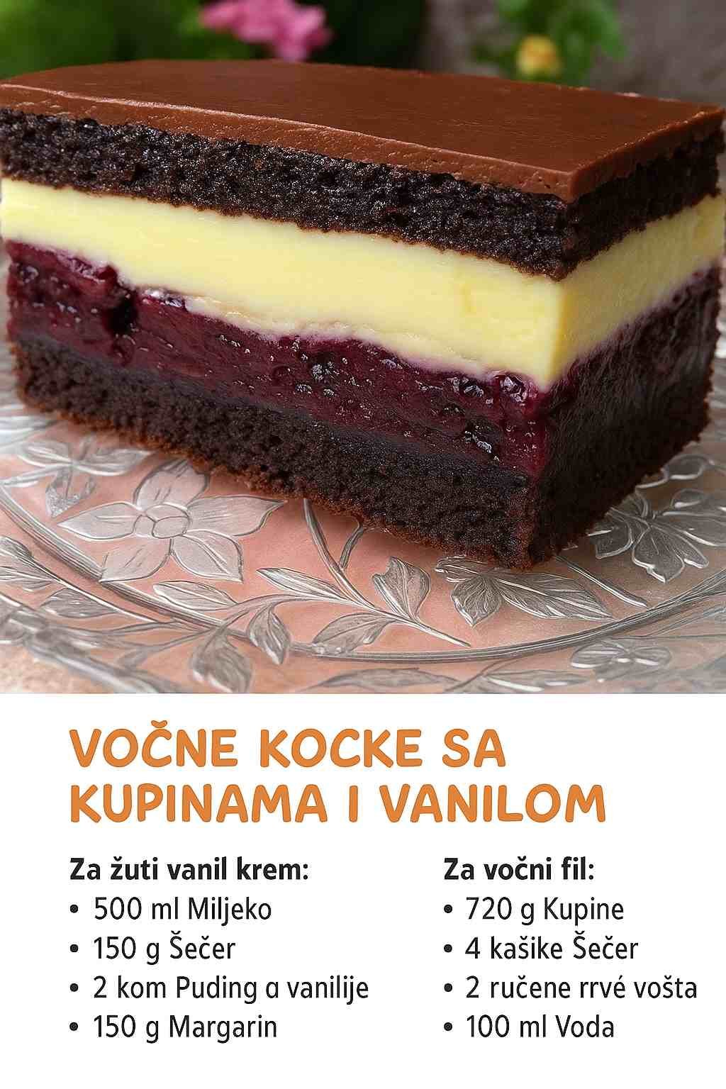 Voćne kocke sa kupinama i vanilom