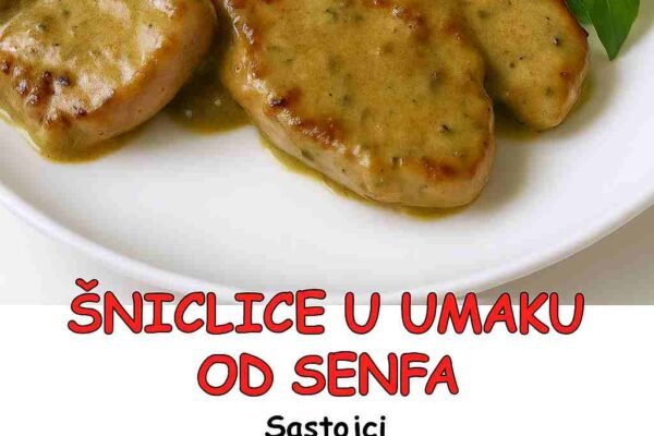 Sočne šnicle u umaku od vrhnja i senfa – Omiljeni ručak kod nas