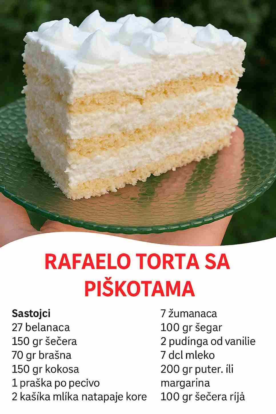 Rafaelo torta sa piškotama – Slatka čarolija koju morate probati!