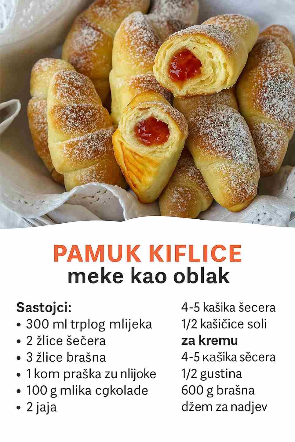 Pamuk kiflice mekane kao oblak – Savršene za svaki dan!