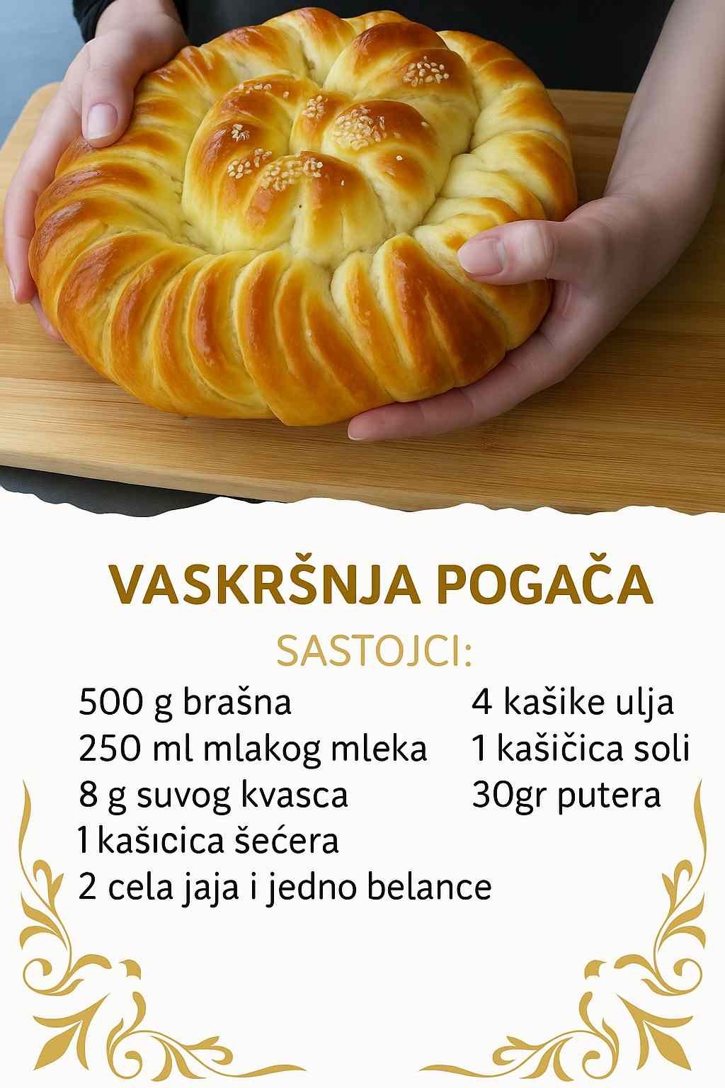 Vaskršnja pogača: Mekana kao pamuk, a može čak i dete da je napravi