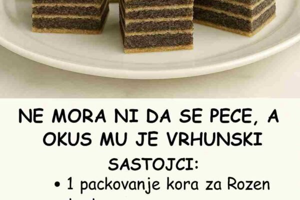KOLAČ KOJI MORATE PROBATI…NE MORA NI DA SE PEČE, A OKUS MU JE VRHUNSKI