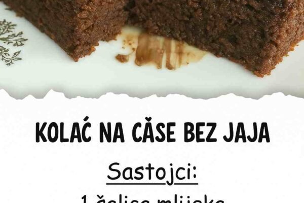BRZ I JEFTIN KOLAČ NA ČAŠE BEZ JAJA A TAKO SOČAN