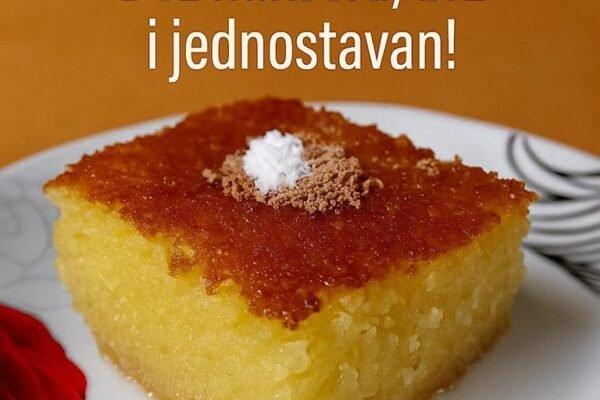 KOLAČ OD GRIZA – MJERA NA ČAŠU: Bez miksera, brz i jednostavan!