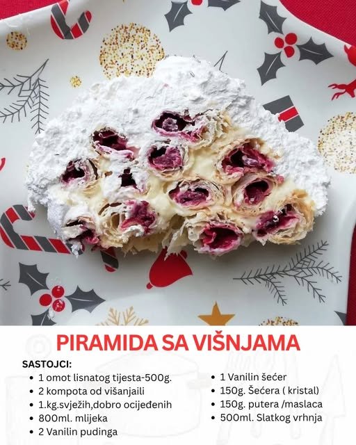 Mirisna, sočna i čarobna: Ova piramida s višnjama topi se u ustima!