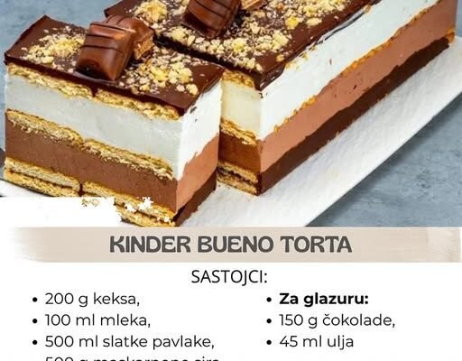 Kinder bueno torta: Lepša nego bilo koja kupovna, a priprema se nikad lakše uspeva bukvalno svima Kinder bueno torta: Lepša nego bilo koja kupovna, a priprema se nikad lakše uspeva bukvalno svima