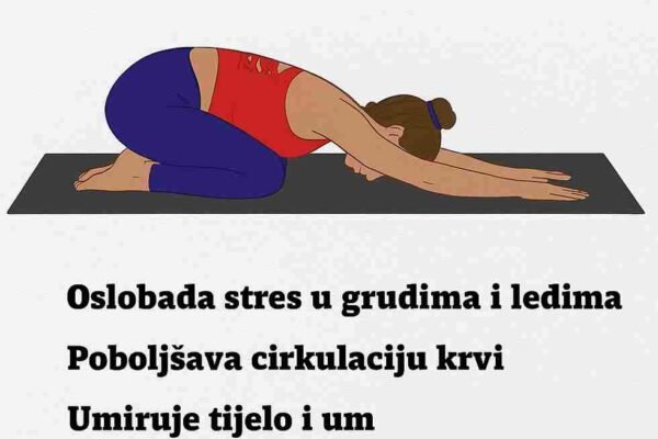 Jednostavan pokret za ravnotežu tijela i uma U današnjem užurbanom ritmu života, tijelo i um često pate zbog stresa, nepravilnog sjedenja i nedostatka kretanja. Ipak, postoji jednostavna poza koju možete prakticirati svakodnevno, a donosi mnogobrojne koristi za vaše zdravlje i unutrašnju ravnotežu. Ova vježba ne zahtijeva posebnu opremu niti puno vremena – dovoljno je nekoliko minuta dnevno da osjetite razliku. ✅ Evo koje prednosti donosi: 1️⃣ Ublažava napetost u grudima i leđima – oslobađa nagomilani pritisak u gornjem dijelu tijela i donosi osjećaj lakoće. 2️⃣ Podržava bolju cirkulaciju krvi – poboljšava protok krvi i daje tijelu više energije tokom dana. 3️⃣ Umiruje tijelo i um – povezuje disanje i pokret, smanjuje nervozu i donosi osjećaj smirenosti. 4️⃣ Ublažava glavobolje – opušta vratne i ramene mišiće, što može pomoći kod tenzionih glavobolja. 5️⃣ Podstiče duboku relaksaciju – pomaže da se tijelo potpuno opusti i pripremi za odmor ili meditaciju. ✨ Uvođenjem ove jednostavne poze u svoju rutinu, doprinosite dugoročnom zdravlju i osjećaju unutrašnje harmonije. Samo nekoliko minuta dnevno može napraviti veliku razliku u načinu kako se osjećate – i fizički i mentalno.