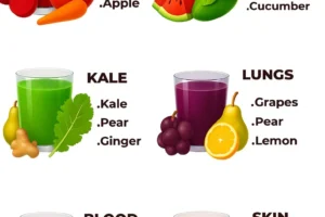 Kelj: bogat prebiotičkim vlaknima Kruške: nježne za probavni sistem Đumbir: snažno protivupalno dejstvo 🍇 Čišćenje pluća Cilj: zdravo disanje i jači imunitet Preporučene namirnice: Grožđe: snažan antioksidans Kruške: pomažu u izbacivanju sluzi Limun: izvor vitamina C 🍊 Pročišćavanje krvi Cilj: detoksikacija i bolja cirkulacija Preporučene namirnice: Nar: prirodni čistač krvi Narandže: jačaju imunitet Đumbir: podstiče protok krvi 🥕 Njega kože Cilj: obnova ćelija i prirodni detoks Preporučene namirnice: Mrkva: bogata beta-karotenom Đumbir: umiruje upale Jabuke: imaju detoksikacijski učinak 🌿 Ključni savjeti za detoks ✅ Pijte dovoljno vode ✅ Kombinujte namirnice pametno ✅ Birajte organske proizvode kad god možete ✅ Redovno vježbajte ✅ Smanjite unos šećera i alkohola 🌈 Završna poruka Ciljana ishrana može učiniti čuda za vaše organe. Uz prave prirodne namirnice, pomažete svom tijelu da se očisti, izliječi i vrati u ravnotežu. Slušajte svoje tijelo, budite dosljedni i uživajte u procesu obnove! 💖🍏