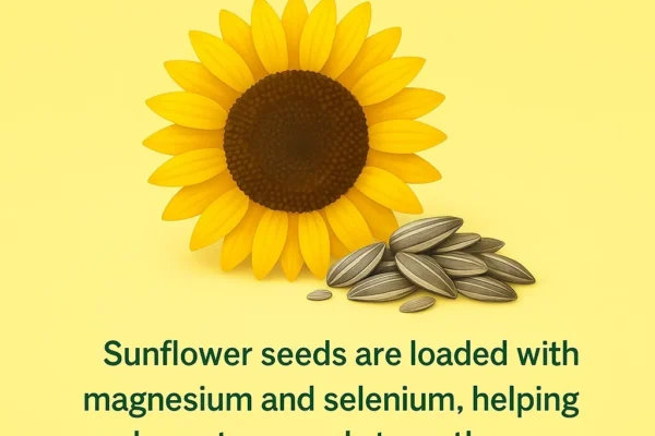 Još jedna prednost je to što pružaju osjećaj sitosti, pa mogu pomoći i kod kontrole apetita i tjelesne težine. Dakle, sljedeći put kad osjetite umor ili stres, posegnite za šakom sjemenki suncokreta – mali zalogaj pun energije, prirodnog mira i sunca! 🌻☀️